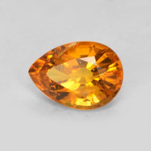 0.71캐럿 천연 살구 오렌지 클리노휴마이트, 배 모양, 6.7×4.8 mm, SI-I1