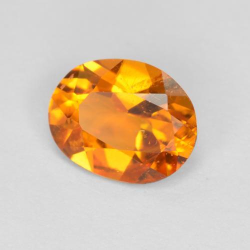 0.68캐럿 천연 미디엄 오렌지 클리노휴마이트, 타원형 컷, 6.6×5.2 mm, SI