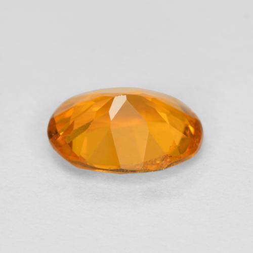 0.68캐럿 천연 미디엄 오렌지 클리노휴마이트, 타원형 컷, 6.6×5.2 mm, SI