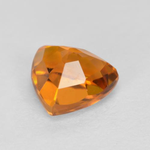 0.59캐럿 천연 미디엄 오렌지 클리노휴마이트, 트릴리언, 5.3×5.1 mm, VS