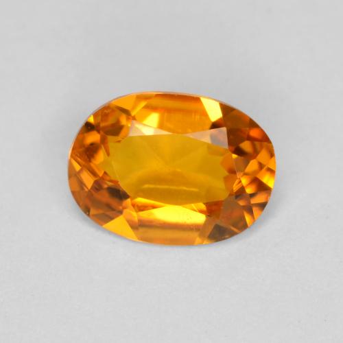 0.41캐럿 천연 밝은 오렌지 클리노휴마이트, 타원형 컷, 5.9×4.3 mm, VS
