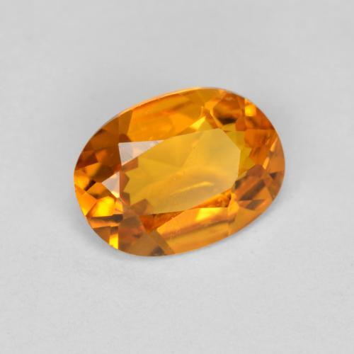 0.41캐럿 천연 밝은 오렌지 클리노휴마이트, 타원형 컷, 5.9×4.3 mm, VS