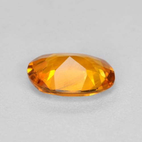 0.41캐럿 천연 밝은 오렌지 클리노휴마이트, 타원형 컷, 5.9×4.3 mm, VS