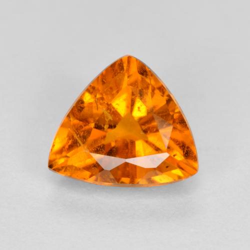 0.87캐럿 천연 미디엄 오렌지 클리노휴마이트, 트릴리언, 6.5×5.7 mm, SI