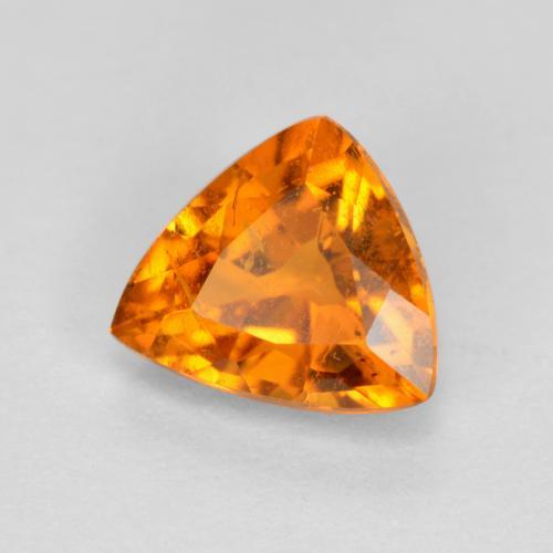 0.87캐럿 천연 미디엄 오렌지 클리노휴마이트, 트릴리언, 6.5×5.7 mm, SI