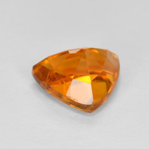 0.87캐럿 천연 미디엄 오렌지 클리노휴마이트, 트릴리언, 6.5×5.7 mm, SI