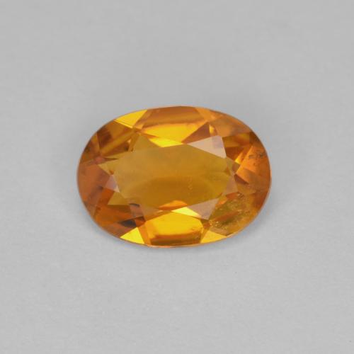 0.90캐럿 천연 딥 오렌지 클리노휴마이트, 타원형 컷, 7.9×5.7 mm, VS-SI