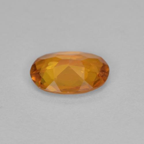 0.90캐럿 천연 딥 오렌지 클리노휴마이트, 타원형 컷, 7.9×5.7 mm, VS-SI
