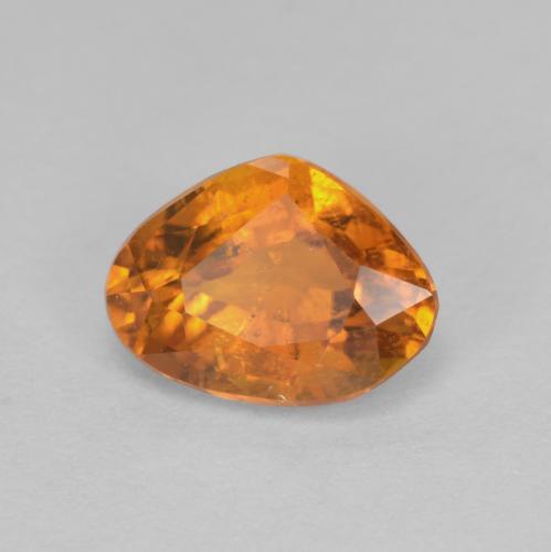 1.59캐럿 천연 딥 오렌지 클리노휴마이트, 배 모양, 8.5×6.3 mm, VS-SI