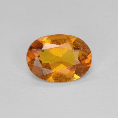 0.94캐럿 천연 어스 오렌지 클리노휴마이트, 타원형 컷, 7.8×5.8 mm, SI