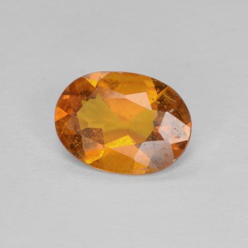 0.94캐럿 천연 어스 오렌지 클리노휴마이트, 타원형 컷, 7.8×5.8 mm, SI
