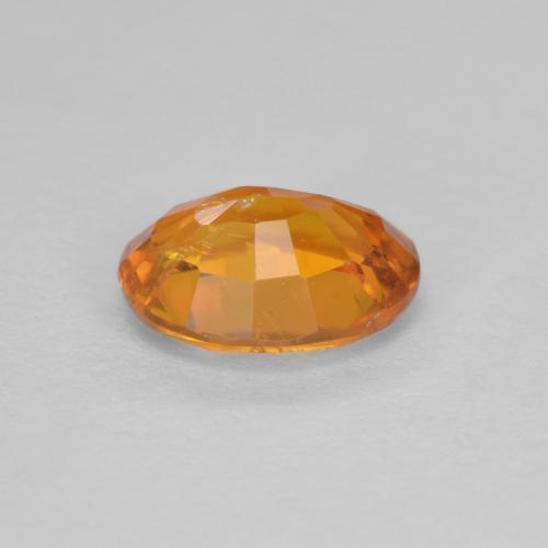 0.91캐럿 천연 미디엄 오렌지 클리노휴마이트, 타원형 컷, 6.9×5.6 mm, SI
