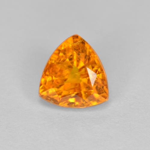 1.20캐럿 천연 앰버 오렌지 클리노휴마이트, 트릴리언, 6.8×6.6 mm, SI