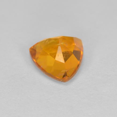 1.20캐럿 천연 앰버 오렌지 클리노휴마이트, 트릴리언, 6.8×6.6 mm, SI