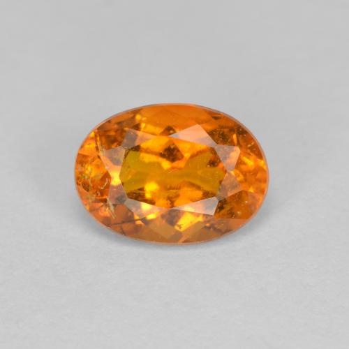 1.15캐럿 천연 붉은빛 오렌지 클리노휴마이트, 타원형 컷, 7.6×5.6 mm, SI