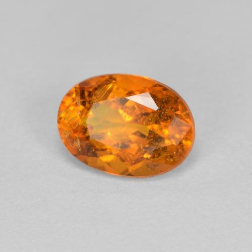 1.15캐럿 천연 붉은빛 오렌지 클리노휴마이트, 타원형 컷, 7.6×5.6 mm, SI