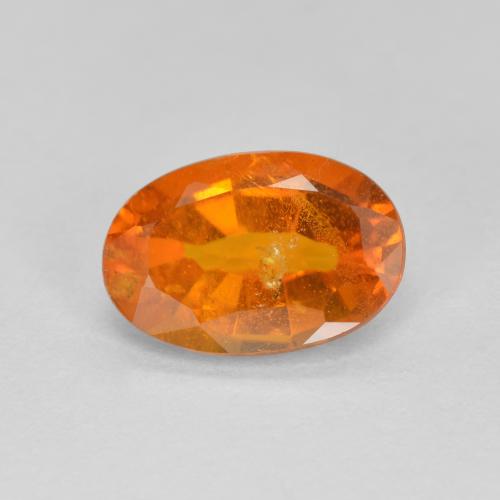 1.19캐럿 천연 미디엄 오렌지 클리노휴마이트, 타원형 컷, 8.3×5.6 mm, SI-I1