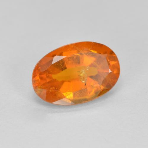 1.19캐럿 천연 미디엄 오렌지 클리노휴마이트, 타원형 컷, 8.3×5.6 mm, SI-I1