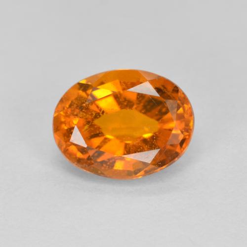 1.38캐럿 천연 미디엄 오렌지 클리노휴마이트, 타원형 컷, 7.7×6 mm, VS-SI