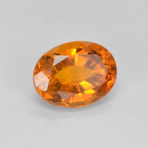 1.38캐럿 천연 미디엄 오렌지 클리노휴마이트, 타원형 컷, 7.7×6 mm, VS-SI
