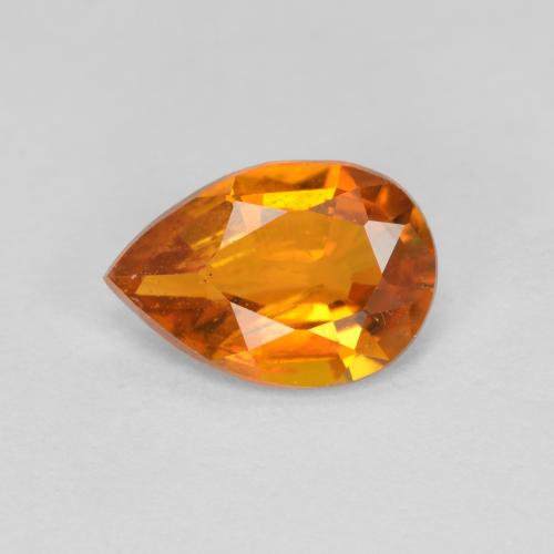 0.96캐럿 천연 미디엄 오렌지 클리노휴마이트, 배 모양, 8.2×5.6 mm, SI