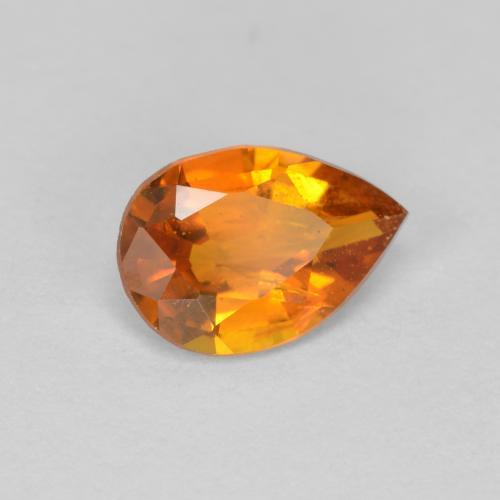 0.96캐럿 천연 미디엄 오렌지 클리노휴마이트, 배 모양, 8.2×5.6 mm, SI