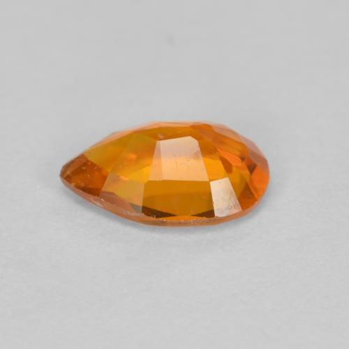 0.96캐럿 천연 미디엄 오렌지 클리노휴마이트, 배 모양, 8.2×5.6 mm, SI