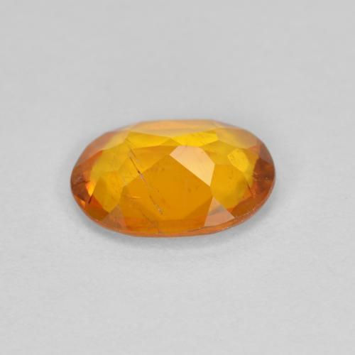 1.00캐럿 천연 앰버 오렌지 클리노휴마이트, 타원형 컷, 8×6 mm, SI