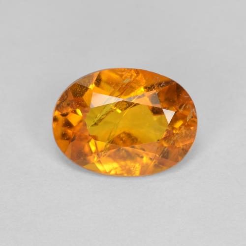 1.26캐럿 천연 앰버 오렌지 클리노휴마이트, 타원형 컷, 8.1×6 mm, SI-I1