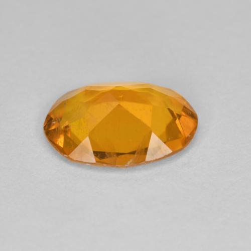 1.33캐럿 천연 사이다 오렌지 클리노휴마이트, 타원형 컷, 9×6.9 mm, SI