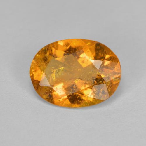 1.43캐럿 천연 살구 오렌지 클리노휴마이트, 타원형 컷, 9.1×6.8 mm, SI