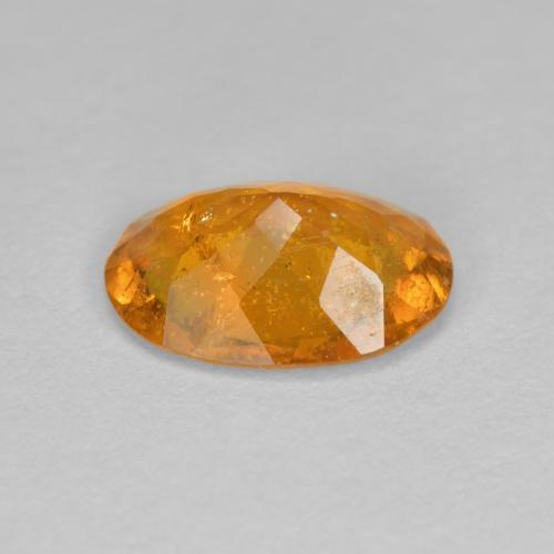 1.43캐럿 천연 살구 오렌지 클리노휴마이트, 타원형 컷, 9.1×6.8 mm, SI