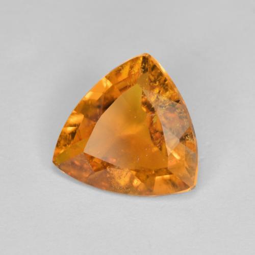 1.45캐럿 천연 밝은 오렌지 클리노휴마이트, 트릴리언, 8.2×7.9 mm, SI