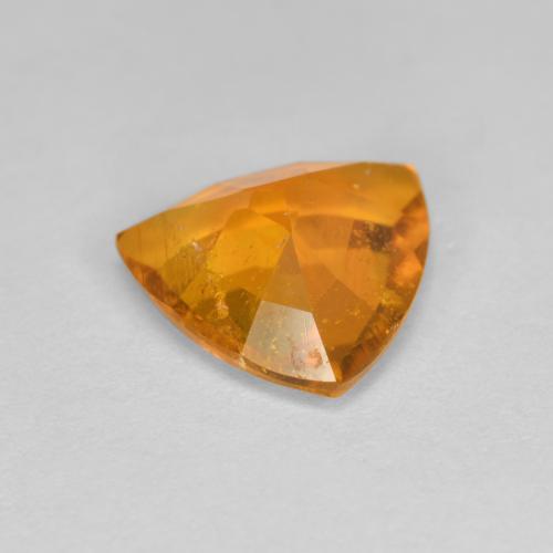 1.45캐럿 천연 밝은 오렌지 클리노휴마이트, 트릴리언, 8.2×7.9 mm, SI