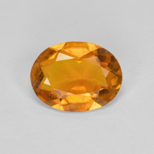 1.34캐럿 천연 밝은 오렌지 클리노휴마이트, 타원형 컷, 8.6×6.6 mm, SI