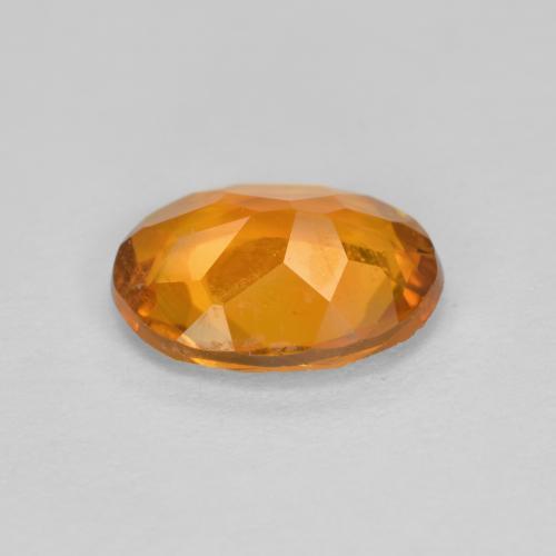 1.34캐럿 천연 밝은 오렌지 클리노휴마이트, 타원형 컷, 8.6×6.6 mm, SI