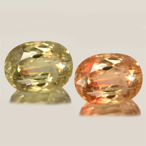 6.98캐럿 천연 그린/핑크 컬러체인지 디아스포어, 타원형 컷, 13×9.8 mm, SI