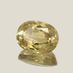 6.98캐럿 천연 그린/핑크 컬러체인지 디아스포어, 타원형 컷, 13×9.8 mm, SI