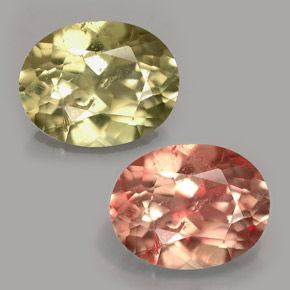 4.26캐럿 천연 그린/핑크 컬러체인지 디아스포어, 타원형 컷, 11.7×9.2 mm, VS-SI