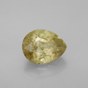 3.69캐럿 천연 그린/핑크 컬러체인지 디아스포어, 배 모양, 10.4×8 mm, SI