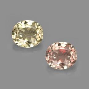 0.75캐럿 천연 그린/핑크 컬러체인지 디아스포어, 타원형 컷, 6.1×5.4 mm, VS