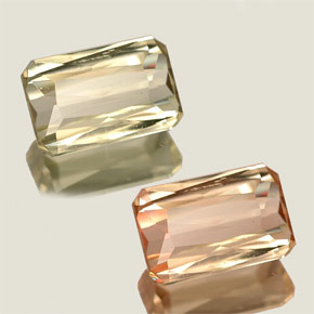 0.95캐럿 천연 그린/핑크 컬러체인지 디아스포어, 에메랄드 컷, 7×4.7 mm, VVS-VS