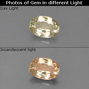 0.78캐럿 천연 그린/핑크 컬러체인지 디아스포어, 타원형 컷, 7.1×5.1 mm, VVS-VS
