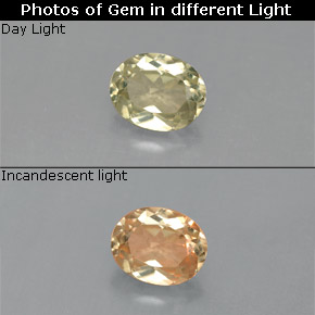 0.71캐럿 천연 그린/핑크 컬러체인지 디아스포어, 타원형 컷, 6.3×5 mm, VS