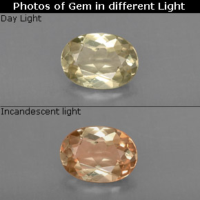 0.86캐럿 천연 그린/핑크 컬러체인지 디아스포어, 타원형 컷, 7.3×5.3 mm, VS