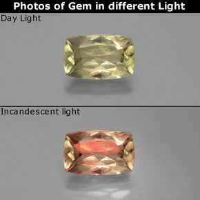 2.15캐럿 천연 그린/핑크 색상 변화 디아스포어, 쿠션 컷, VS