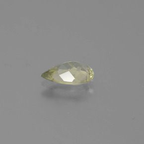 0.78캐럿 천연 라이트 옐로우 컬러체인지 디아스포어, 배 모양, 7.9×5 mm, VS