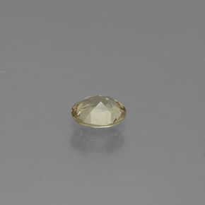 0.59캐럿 천연 갈색빛 옐로우 컬러체인지 디아스포어, 타원형 컷, 5.8×4.8 mm, VS