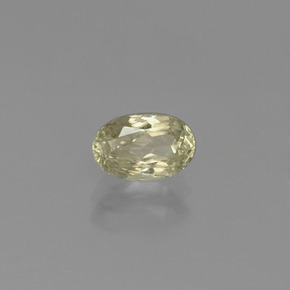 0.89캐럿 천연 옐로우 베이지 컬러체인지 디아스포어, 타원형 컷, 7×4.5 mm, VS