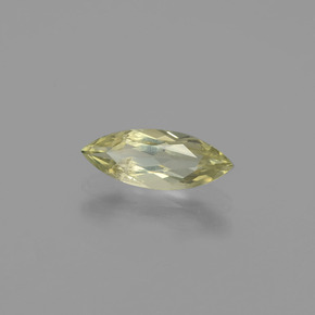 0.97캐럿 천연 매우 연한 옐로우 컬러체인지 디아스포어, 마퀴즈, 10.5×4.1 mm, VS-SI